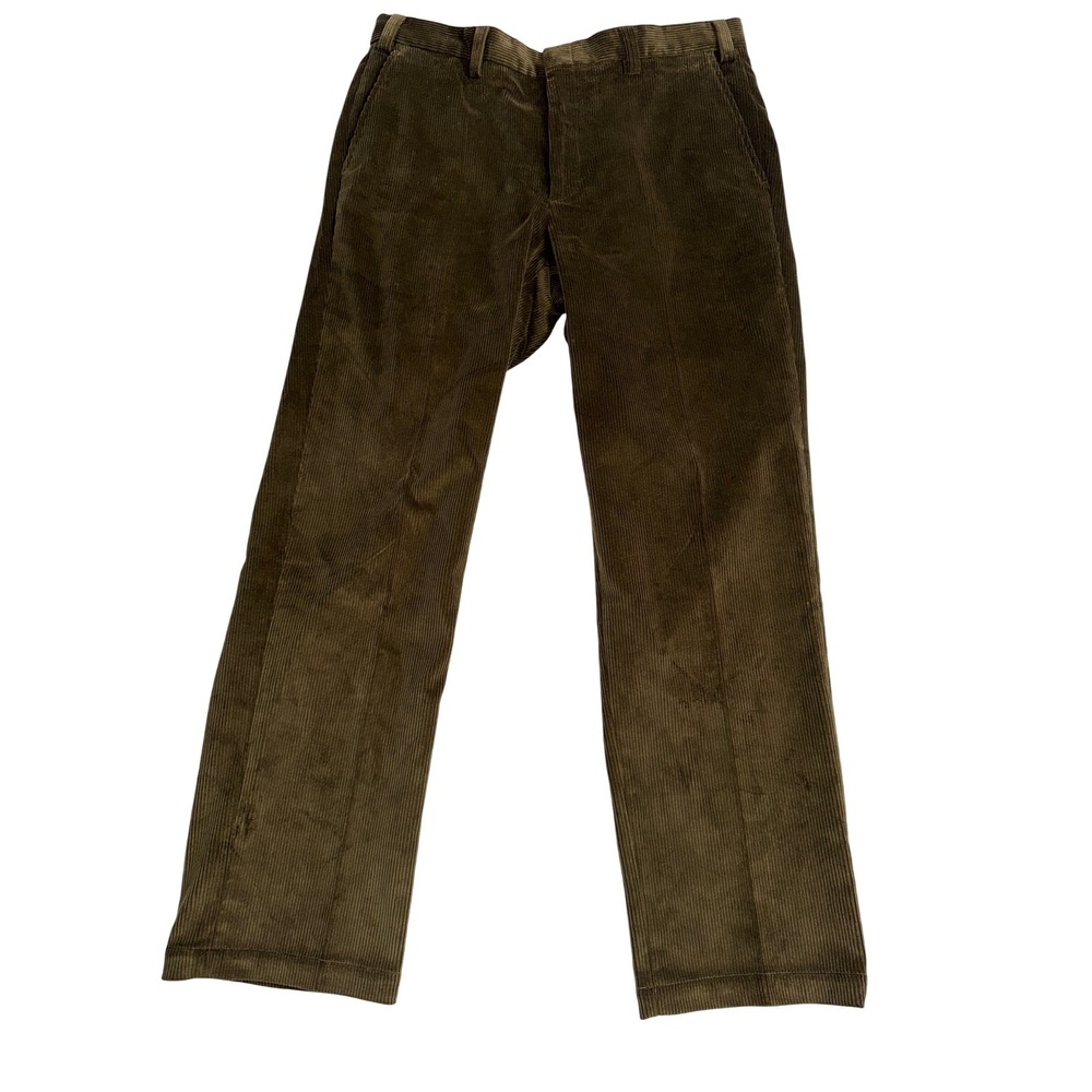 Orvis Brisbane Moss Corduroy Pants Mens 36x31 Olive Green Straight Leg Portugal